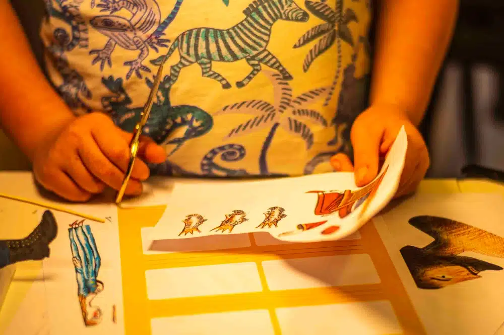 Children creating stop-motion animation with the Babilling Animation Kit