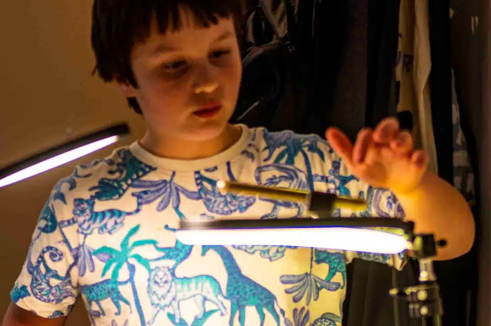 Children creating stop-motion animation with the Babilling Animation Kit