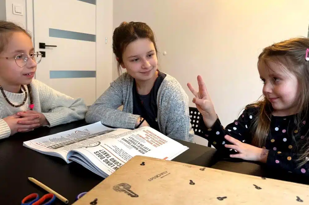 Children creating stop-motion animation with the Babilling Animation Kit
