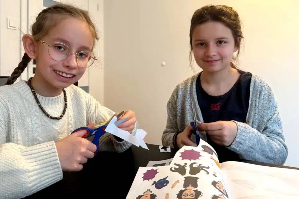 Children creating stop-motion animation with the Babilling Animation Kit