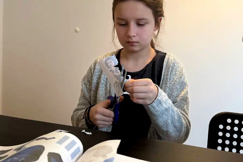 Children creating stop-motion animation with the Babilling Animation Kit